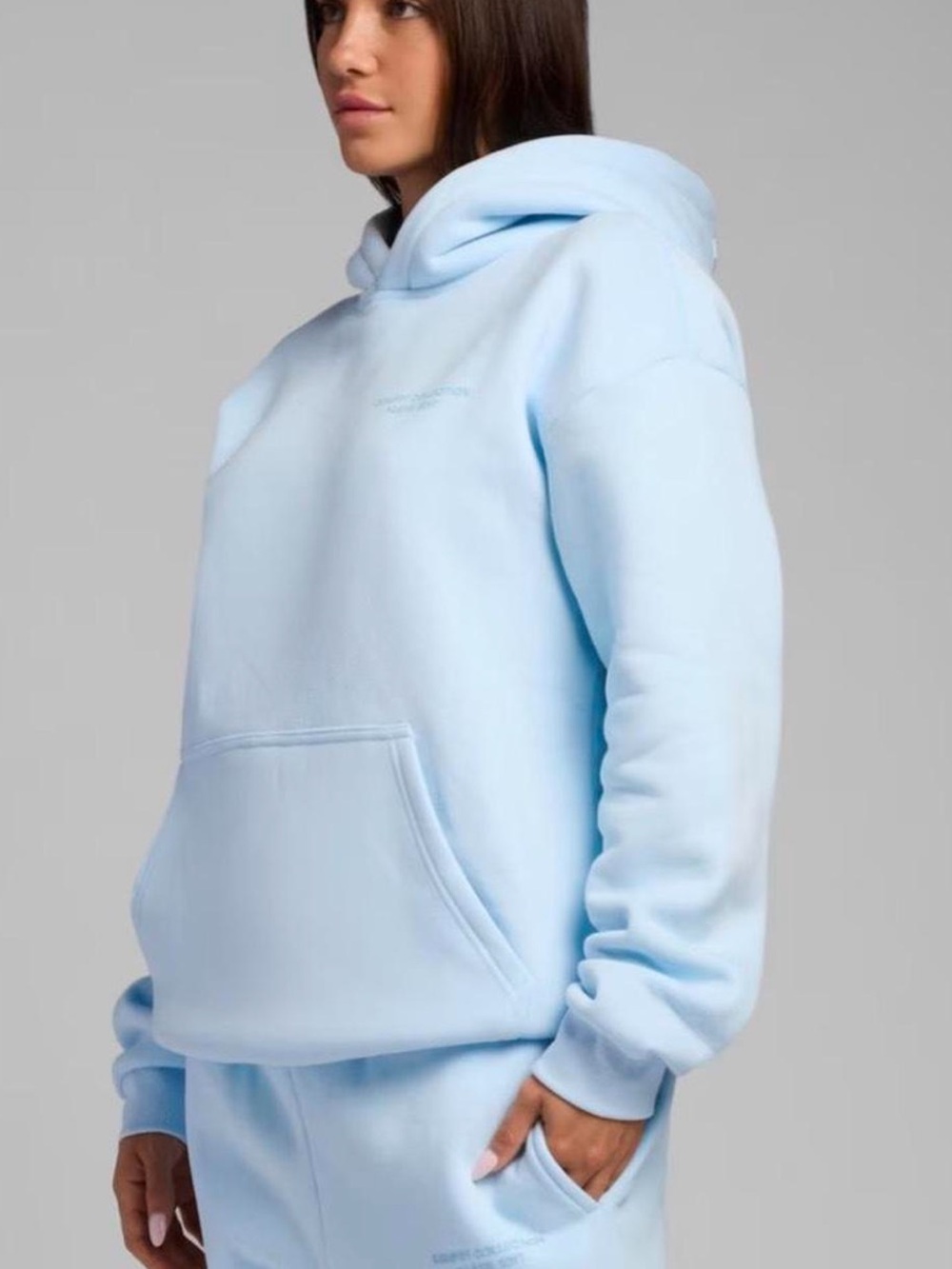 Women's Light Blue Relaxed Pullover Hoodie